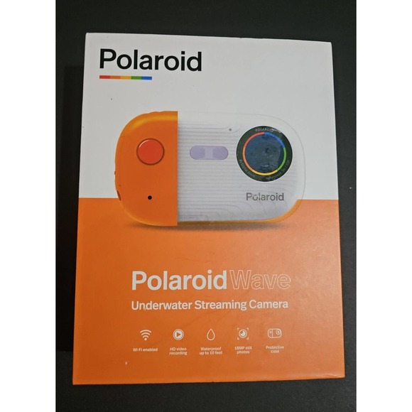 Polaroid Wave Underwater Streaming Camera 18mp 4K UHD Orange - Picture 1 of 7